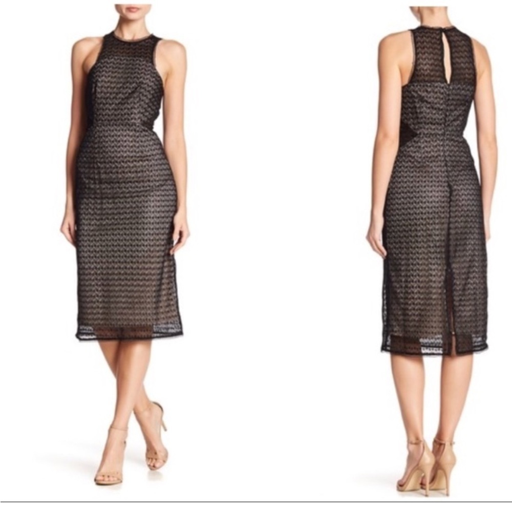 NSR Halter Crochet Midi Dress Size SMALL